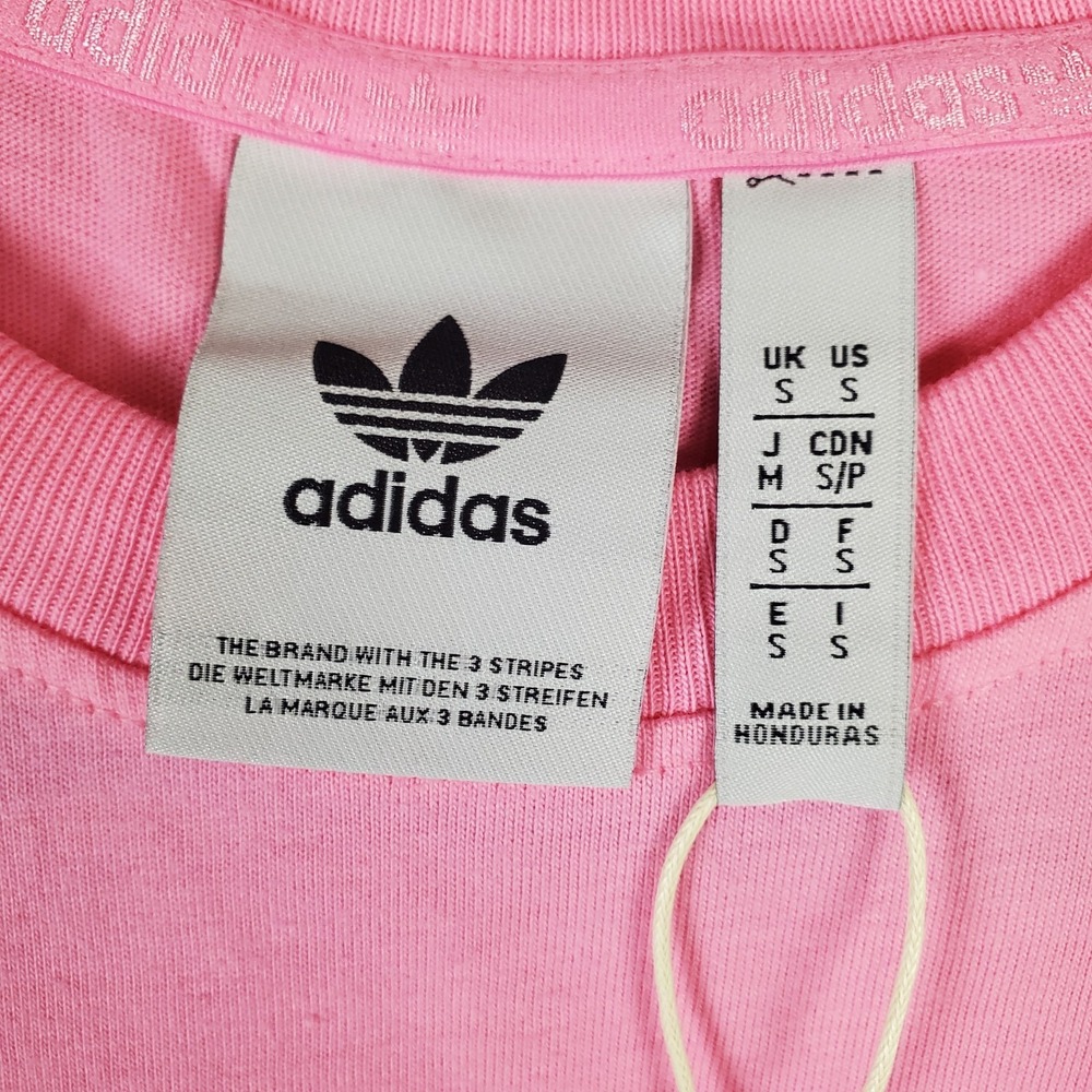 adidas Originals Trefoil Shirt Mens Sz S Pink Black Graphic - Picture 6 of 11